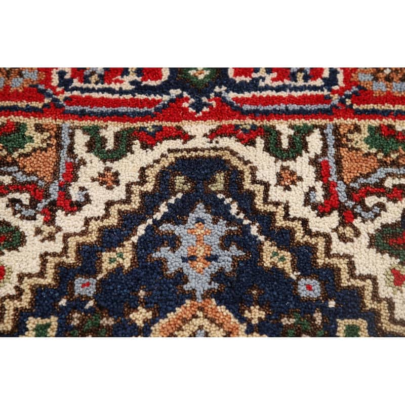 Geometric Heriz Serapi Foyer Rug Hand-Knotted Wool Carpet - 2'0" x 3'0"