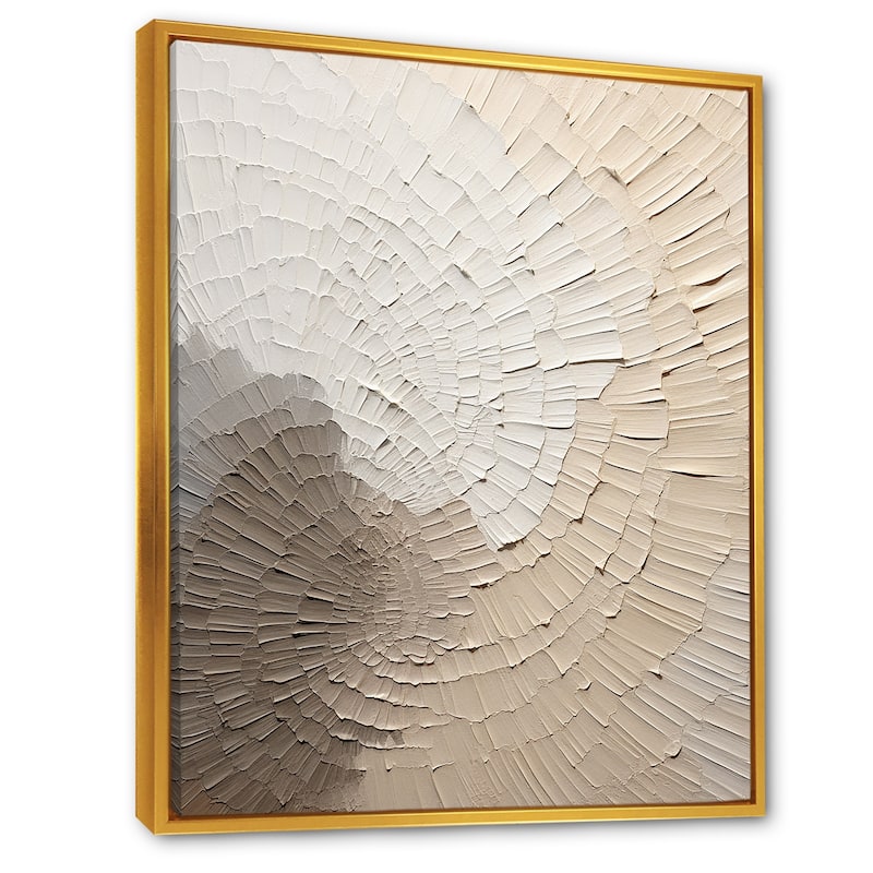 Designart "Graceful Minimalism Beige Muted Art" Ray Framed Wall Art Living Room