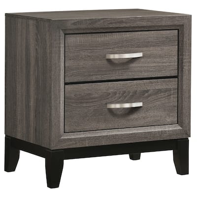 Watson Transitional 2-drawer Nightstand Grey Oak