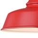 preview thumbnail 8 of 7, VAXCEL Dorado 1-Light Red and White Dusk to Dawn Sensor Farmhouse Outdoor Wall Sconce, Gooseneck Steel Shade, Dark Sky Compliant