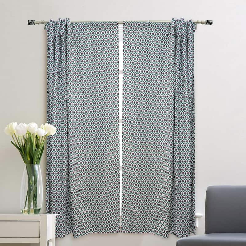 Fabdivine Handmade Block Print Viscose Linen Gift Home Decorative Accent Vintage Curtain or Drape