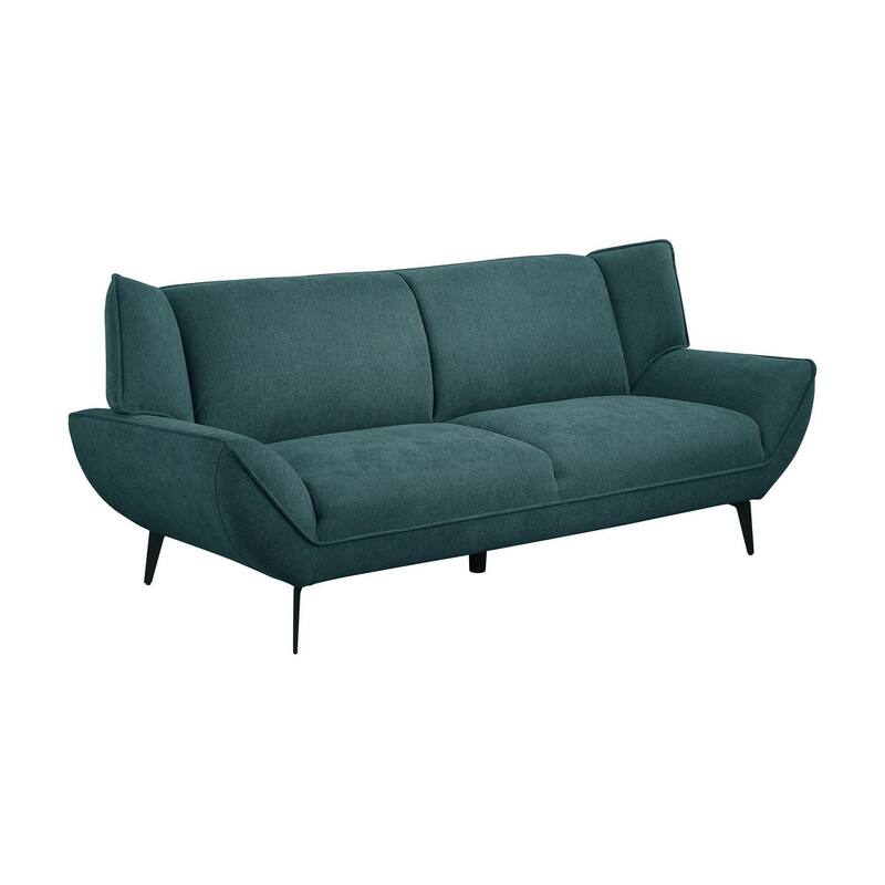 Logan Teal Blue 3-piece Sofa Set with Metal Leg