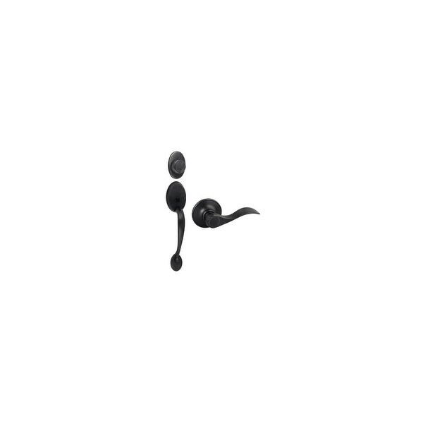 Design House 70205 Coventry Single Cylinder Sectional Entrance Handleset with Straight Delavan Lever