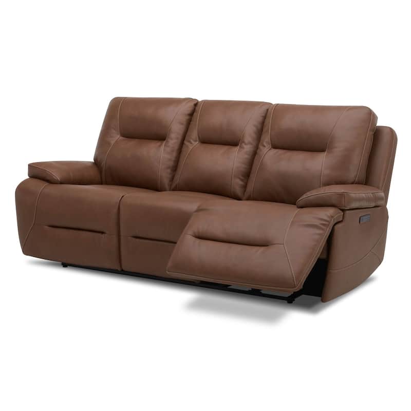 Liberty Furniture Cameron Power Reclining Sofa Brown Leather - Width 89 x Depth 39 x Height 41