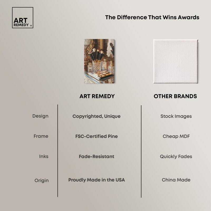 Oranate Makeup Collection Canvas by Art Remedy, Gallery Wrapped