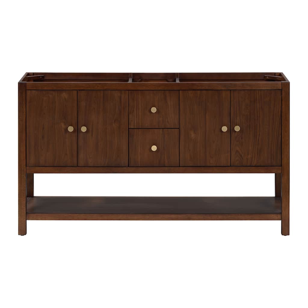 Avanity Zoe 60 in. Vanity Only in Walnut finish