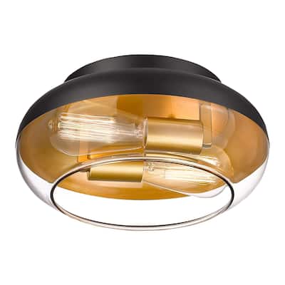 Ceiling Light Flush Mount Light Fixture with Clear Glass