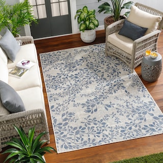 Livabliss Ravello Shabby Chic Floral Indoor/ Outdoor Area Rug