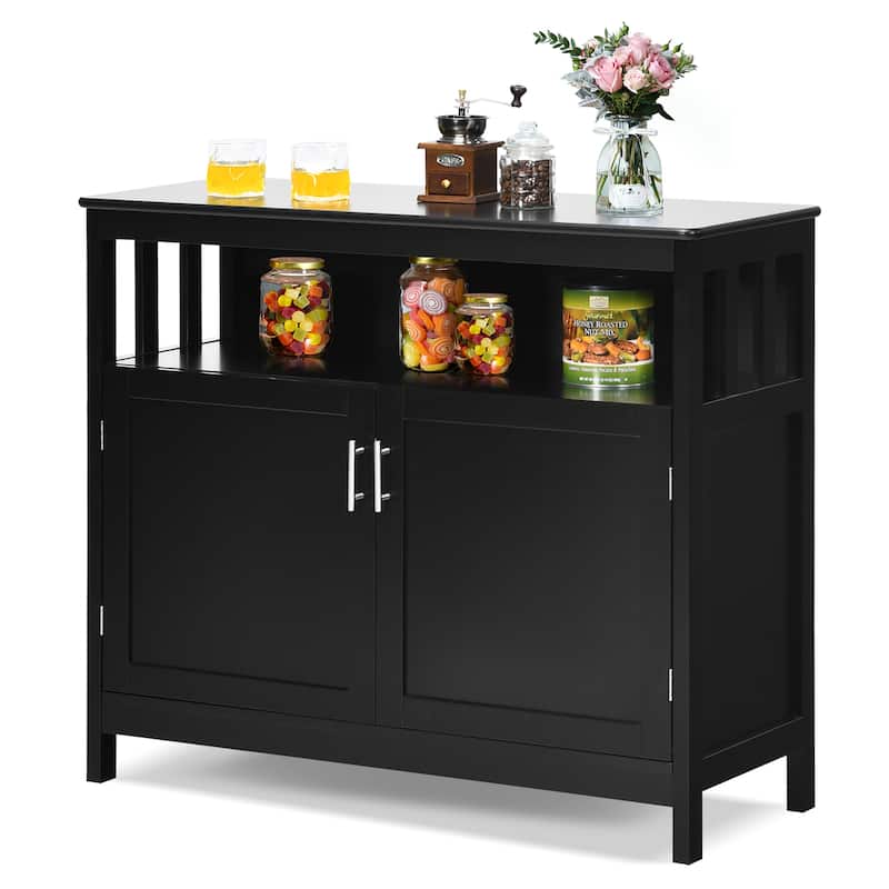 Costway Kitchen Buffet Server Sideboard Storage Cabinet with 2 Doors & - See details