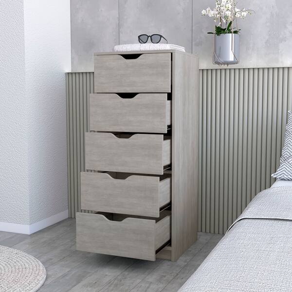 tall narrow grey dresser 5 Narrow Drawer Dresser, Tall Chest of Drawers with Smooth Pull-Out  Mechanism, Compact Storage Solution, Grey - Bed Bath & Beyond