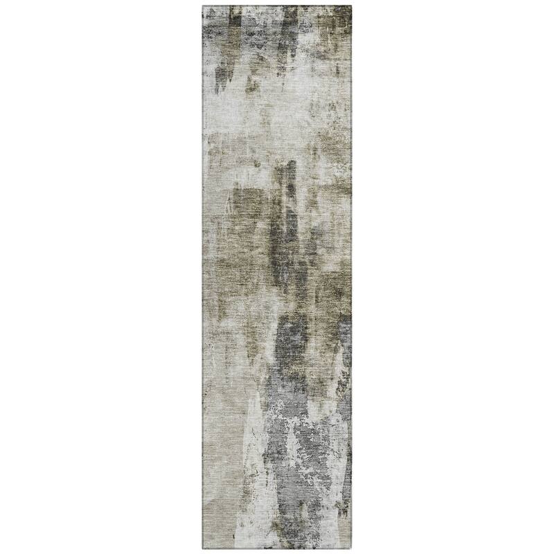 Machine Washable Indoor/ Outdoor Contemporary Chantille Rug