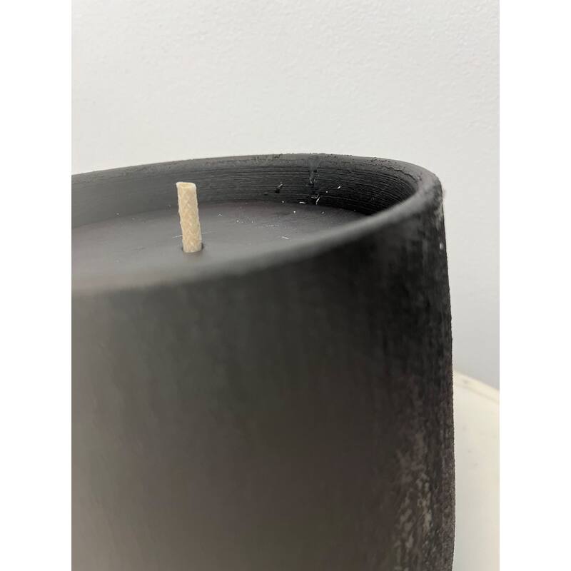 Flowerpot Black Candle H 5.5" & Dia 6" - BLACK