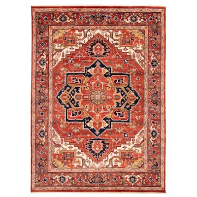 ECARPETGALLERY Hand-knotted Serapi Heritage Dark Copper Wool Rug - 10'0 x 13'10