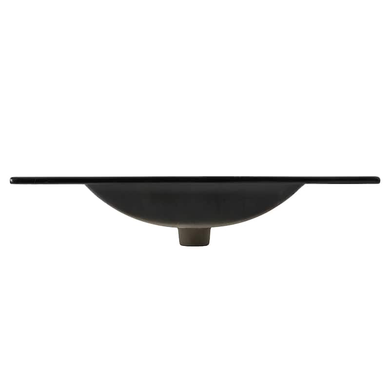 Aubert 3-Hole Classic Contemporary Rectangular Ceramic Single Sink Basin Vanity Top, by JONATHAN Y