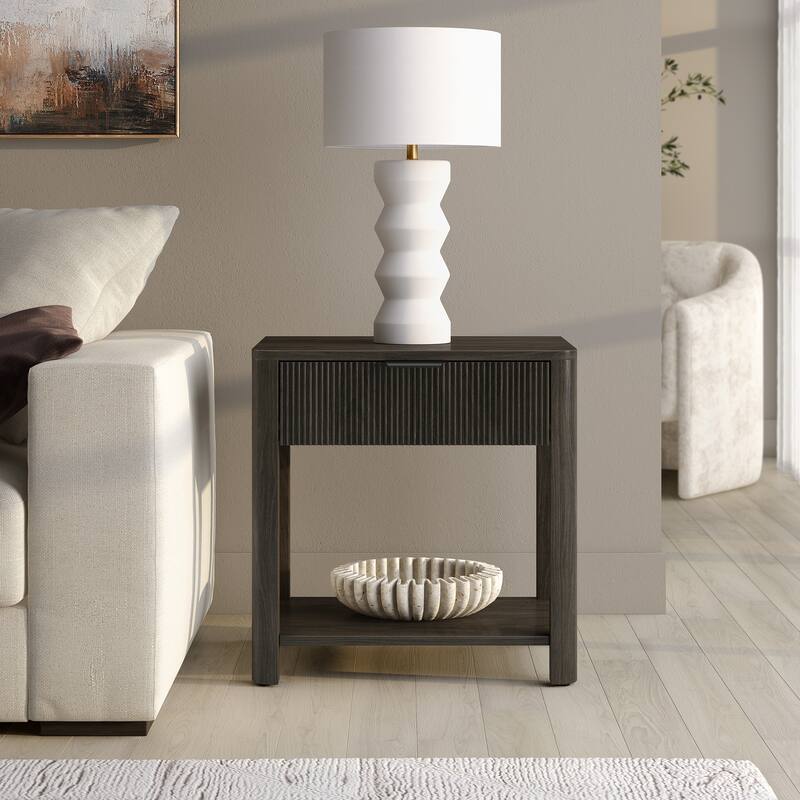 Pomona 24" Wide Rectangular Fluted Nightstand