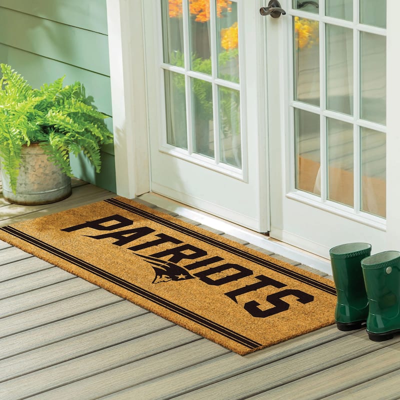 New England Patriots Monochrome Indoor/Outdoor Coir Door Mat - 60" x 24"