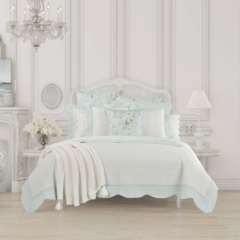 Amherst Quilt - Duck Egg - Full - Queen