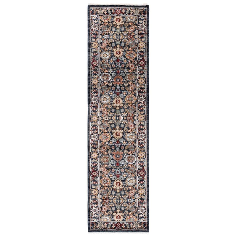 SAFAVIEH Lauren Ralph Lauren Sietha Traditional Rug - 2' x 8' Runner - Navy/Gold