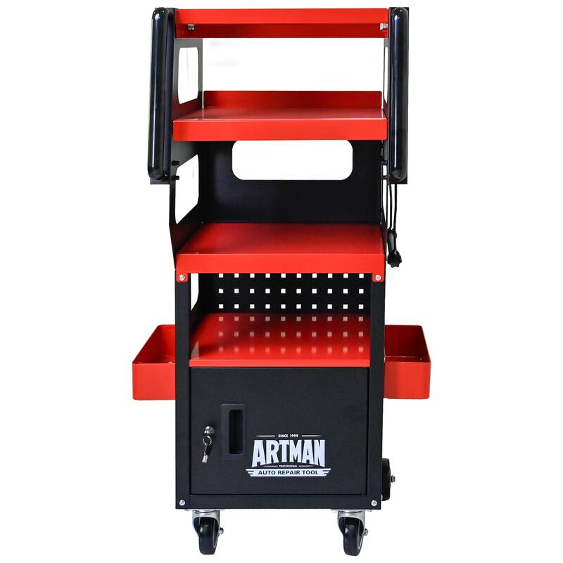 4 Level Steel Tool Cart with Wheels