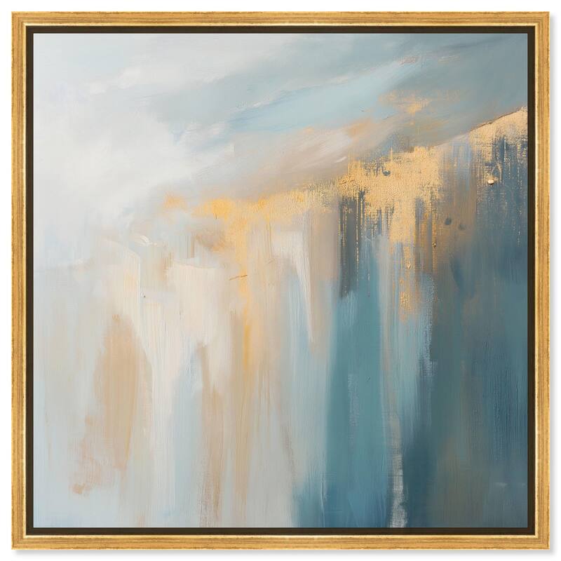 Golden Tears I Canvas by Art Remedy - Gold - 12" x 12"
