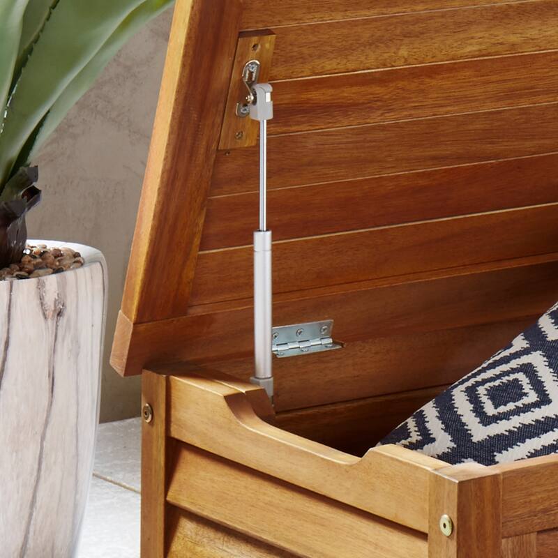 Maho Outdoor Golden Teak Storage 51" Deck Box made from Water-Resistant Acacia Wood