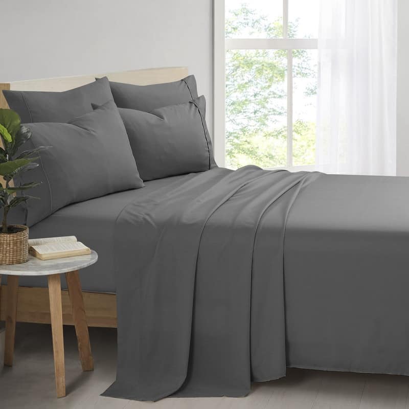 Swift Home Breathable and Durable Poly Bamboo 6-Piece Bed Sheet Set