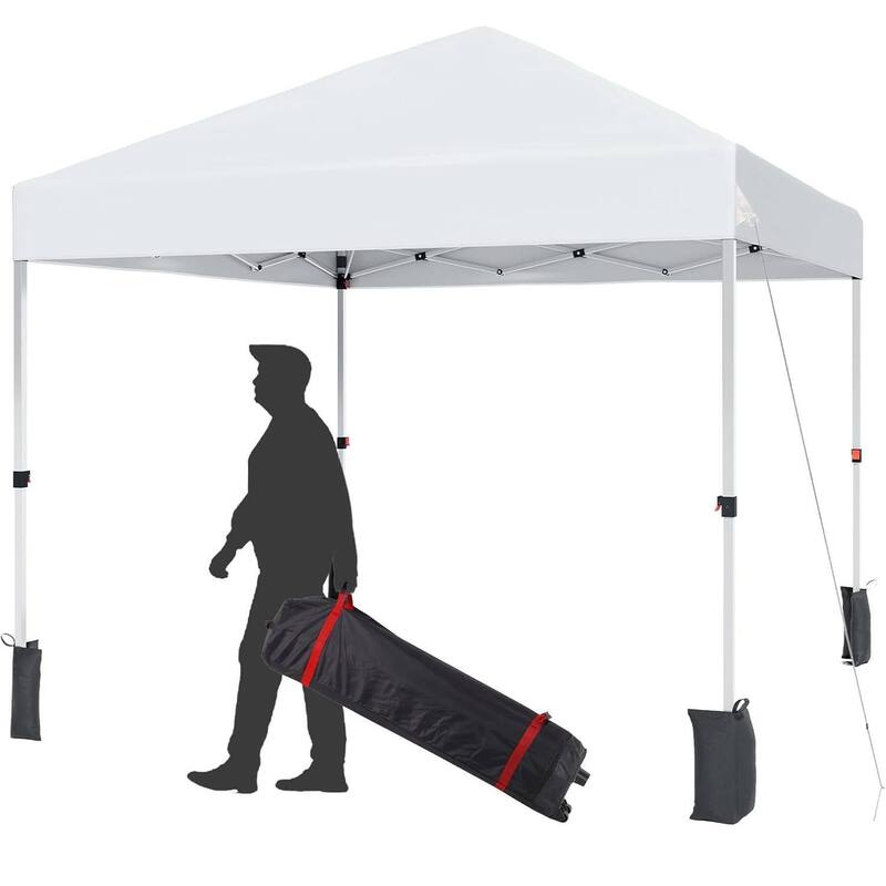 Outdoor Folding Portable Patio Shade, Pop Up Canopy Tent with 3 Adjustable Heights