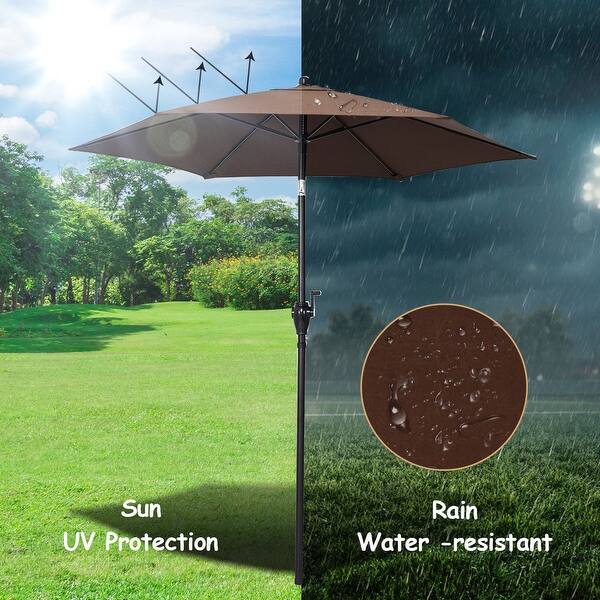 Shop Costway 6 3ft Outdoor Patio Umbrella Sunshade Cover Garden Market Cafe On Sale Overstock 26390827