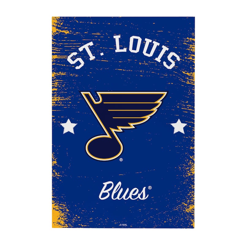 St Louis Blues Wooden Door Decor Wall Sign - Multi-Color