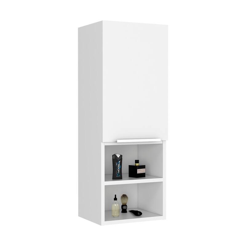 Medicine Cabinet with Single Door, Two Interior Shelves, and Two External Shelves