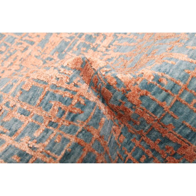 ECARPETGALLERY Hand-knotted Legacy Copper Silk, Wool Rug - 2'7 x 10'0