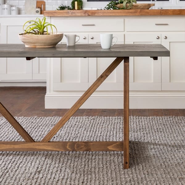 The Gray Barn 72 Inch Solid Wood Trestle Dining Table On Sale Overstock 31288561