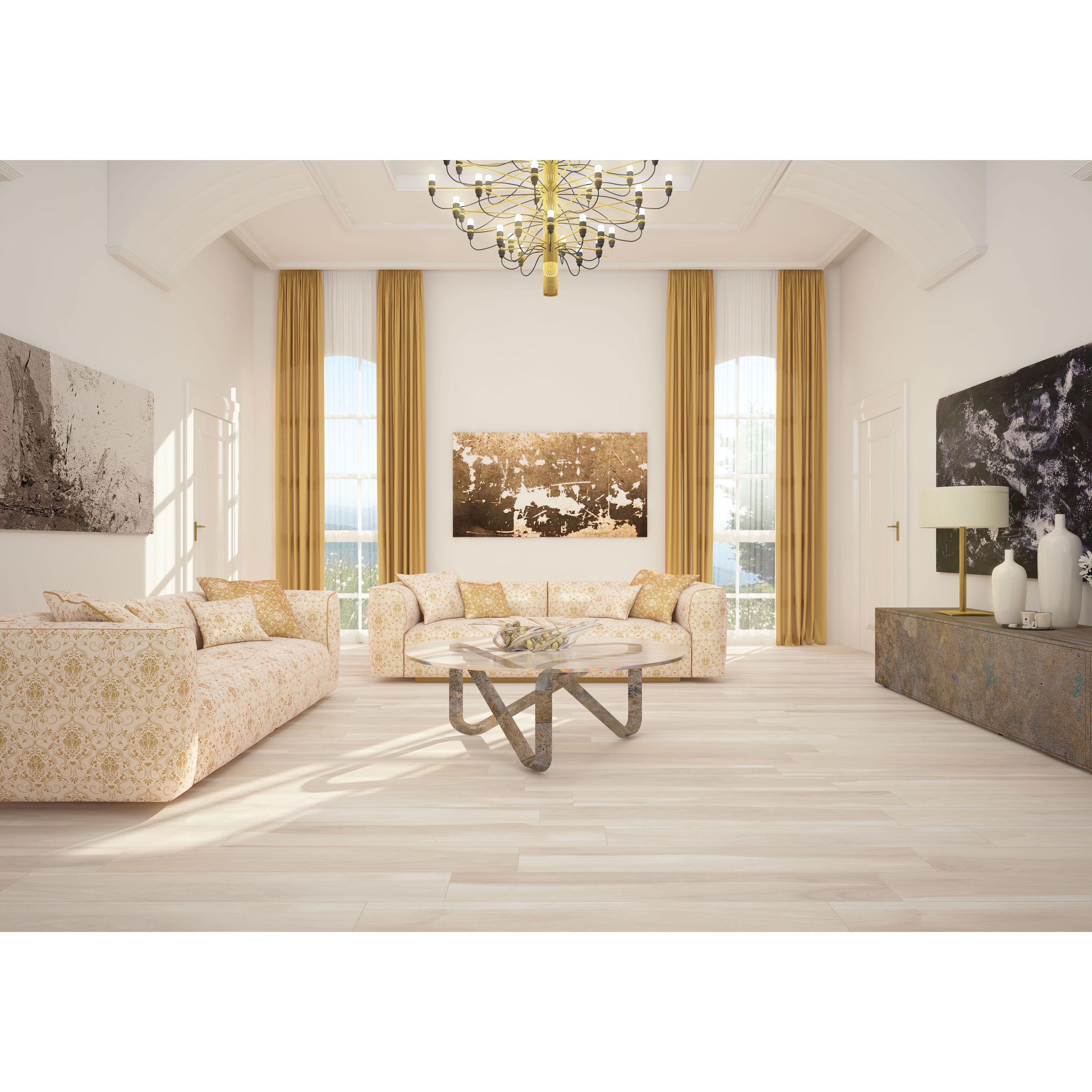 【新品同様】TERRYWOOD West End 6x24 Ash Matte Wood Look Plank Porcelain Tile - Floor