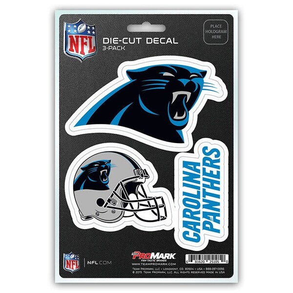 Shop Carolina Panthers Decal Die Cut Team 3 Pack On Sale