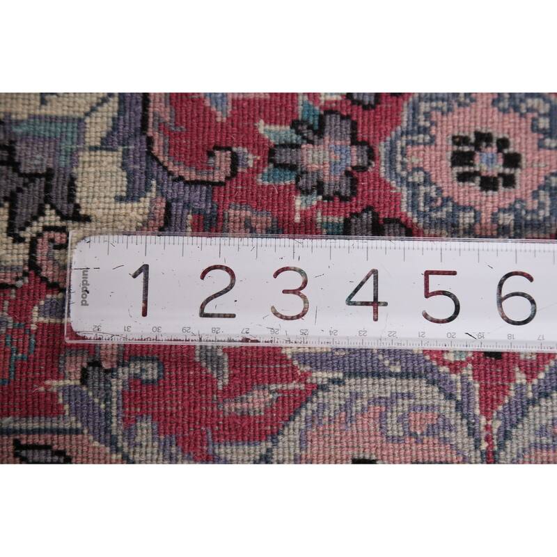 Black & Pink Tabriz Chinese Rug Hand-Knotted Wool Carpet - 6'0"x 9'0"