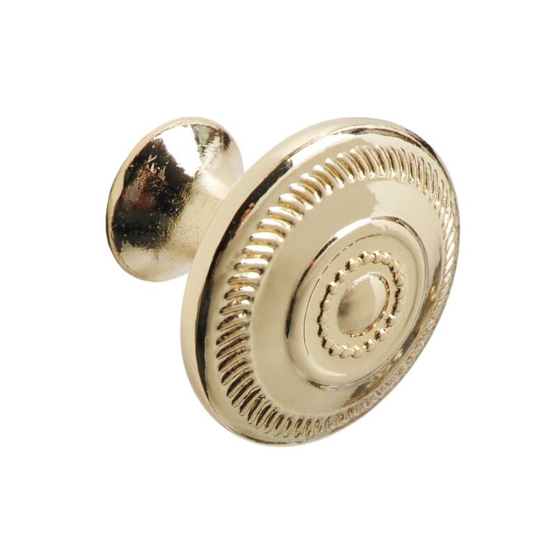 Utopia Alley Bergen Cabinet Ring Pull Knob - Vintage Cabinet Hardware with Hand Finished Polished Gold, Pull Knobs 1.05"