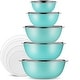 preview thumbnail 20 of 29, Heavy Duty Meal Prep Stainless Steel Mixing Bowls Set with Lids Blue