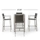 preview thumbnail 7 of 49, Cape Coral Outdoor 5-piece Aluminum Square Bar Set by Christopher Knight Home
