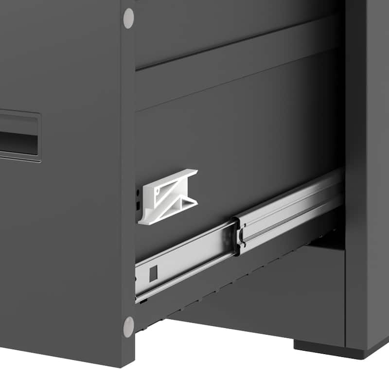 2 Drawer File Cabinet with Lock Metal Vertical File Cabinet Office Home, A4 Legal/Letter Size Narrow File Cabinet Locked