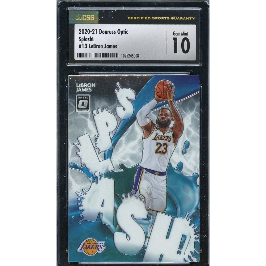 LeBron James 2020 Donruss Optic Splash! Basketball Card #13 Graded CSG 10 -  Black - 8'6" x 11'6" - Overstock - 40993069