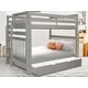 preview thumbnail 7 of 15, Taylor & Olive Trillium Full over Full Bunk Bed, Full Trundle Grey