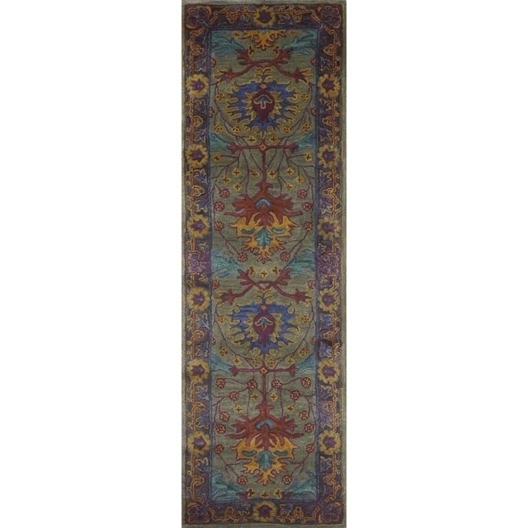 Bashian Somers Transitional Hand Tufted Area Rug - 2'6" x 8' Runner - Taupe
