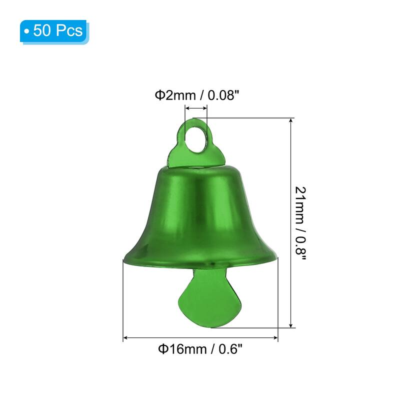 50Pcs Jingle Bells 0.6" Metal Hanging Bells