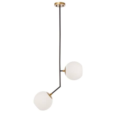 Bastina 20-Inch 1-DownLight Frosted Glass Pendant