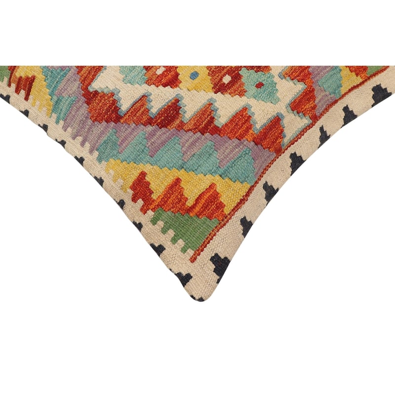 Rustic Beale Turkish Hand-Woven Kilim Pillow - 19'' x 21''