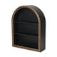 preview thumbnail 7 of 8, Mireza Ornate Framed Black & Gold 3 Tier Wooden Wall Shelf