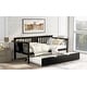 preview thumbnail 54 of 72, Elegant Design Daybed with Trundle Bed, Wooden Sofa Bed for Bedroom Living Room, Wood Platform Bed Frame for Kids Teens Guests