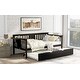 preview thumbnail 53 of 72, Wooden Daybed with Trundle, Sofa Bed for Bedroom Living Room