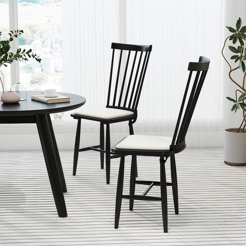 Costway Dining Chairs Set of 2/4 with Removable Seat Cushions for