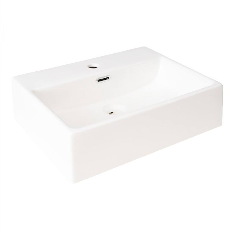 20'' Bathroom Vanity with Ceramic Sink Top, Modern Bathroom Storage Cabinet with 1 Drawer and 1 Soft Close Door